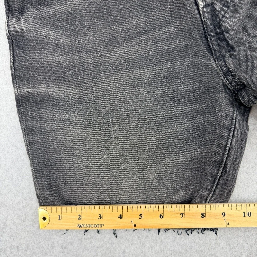 Levis Premium 501 Original Mens Shorts Washed Black Grey Raw Hem Denim W30 L7